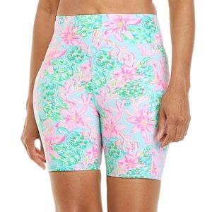NWT Lilly weekender high rise bike short #010587 in surf blue so shellegant, M